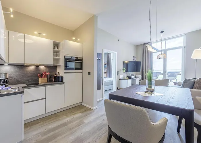 아파트 Kleine Welle - Haustierfreundliches Zwei-zimmer Mit Suedbalkon Und Platz Fuer Drei Personen Im Ersten Obergeschoss 부스트로우